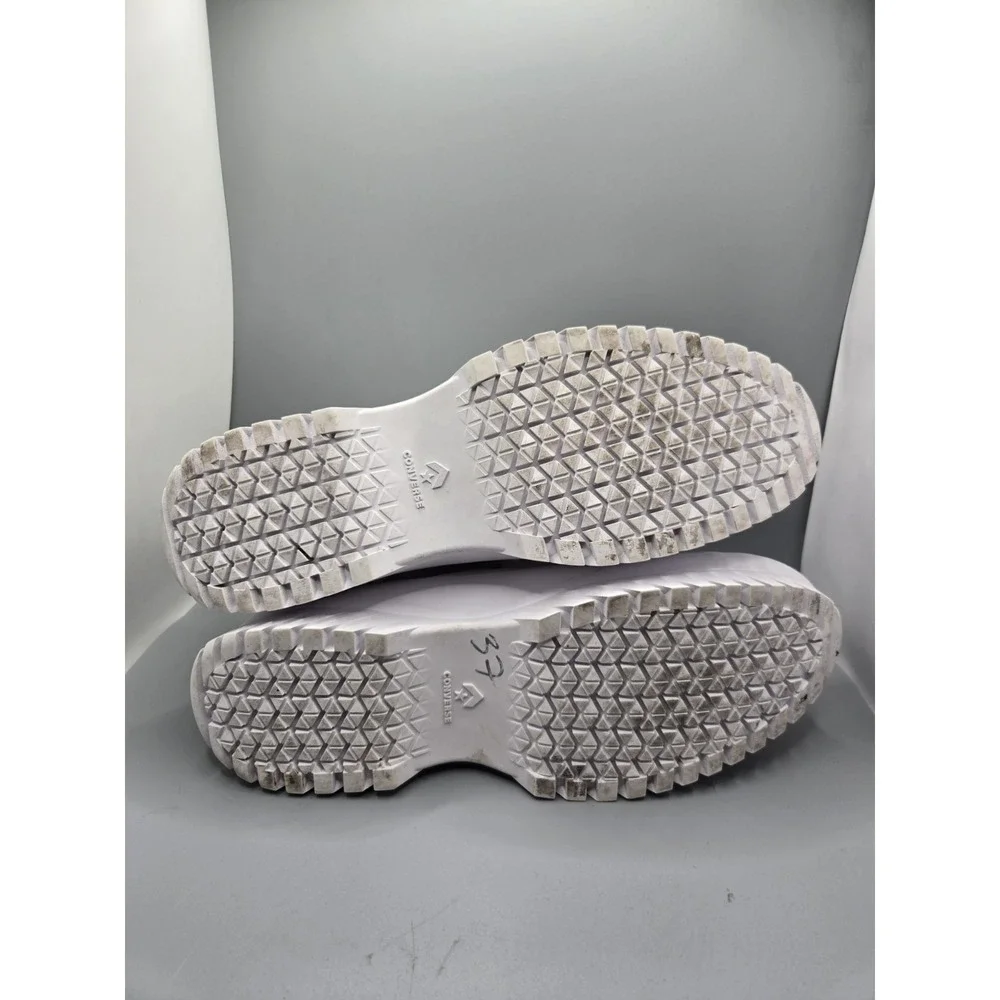 Converse Chuck All Star Lift Platform High Top White Leather Shoes Women 9.5